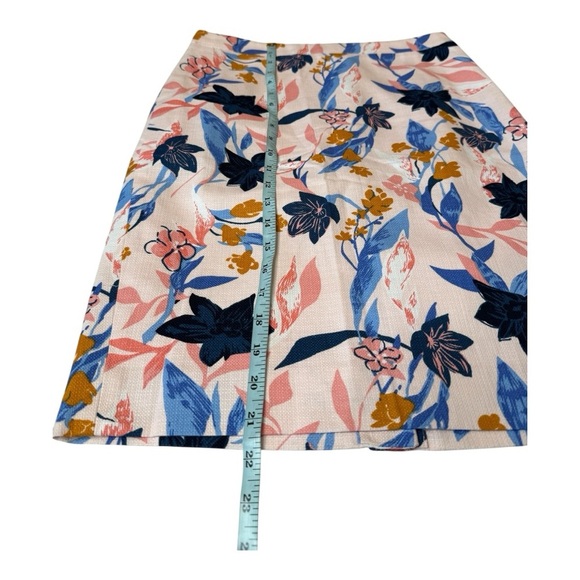 NWT J.Crew Floral Pencil Skirt Pink Blue – Multicolor Garden Print Size 2 Artsy - Picture 8 of 13